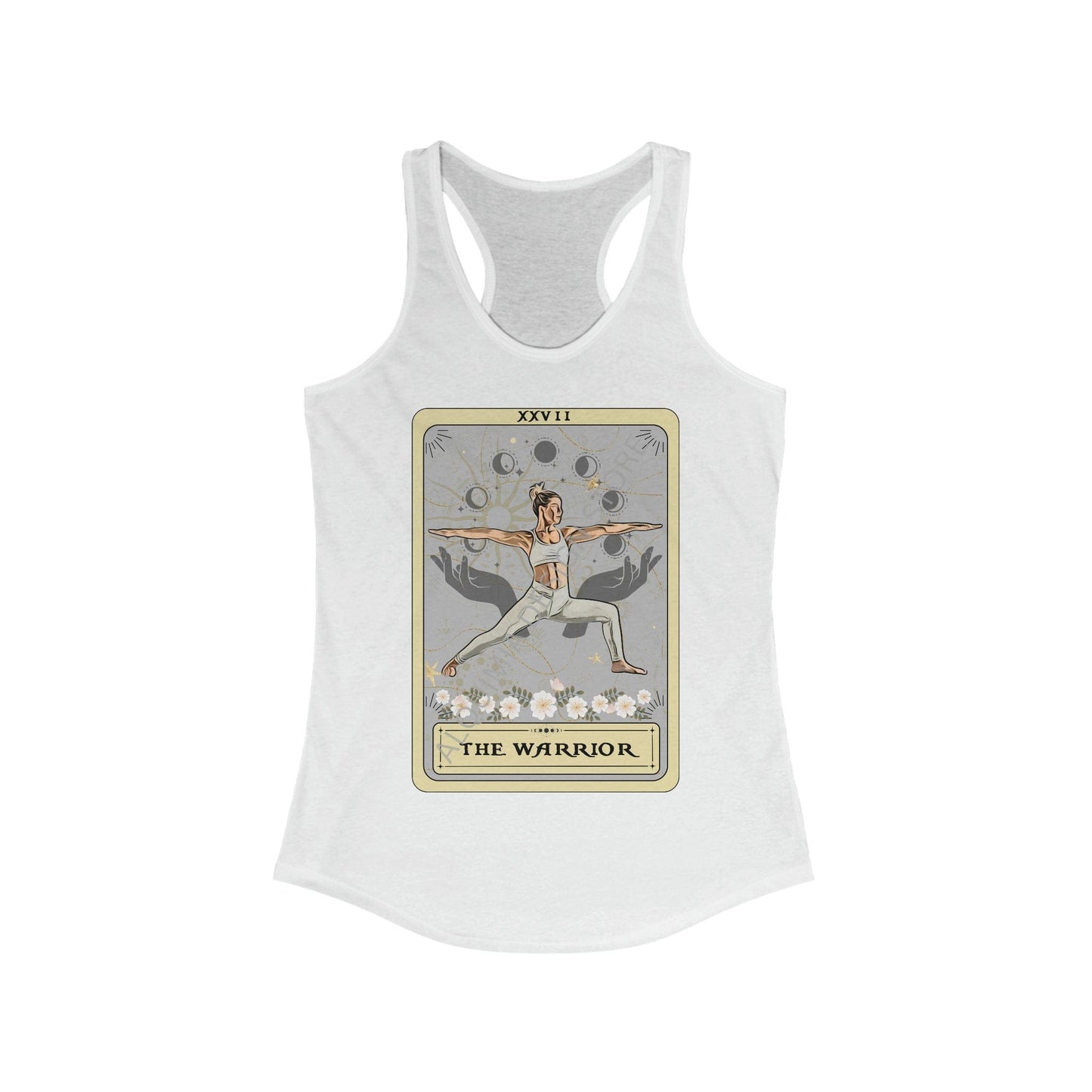 The Warrior Tarot Card Tank Top, Yoga Pose