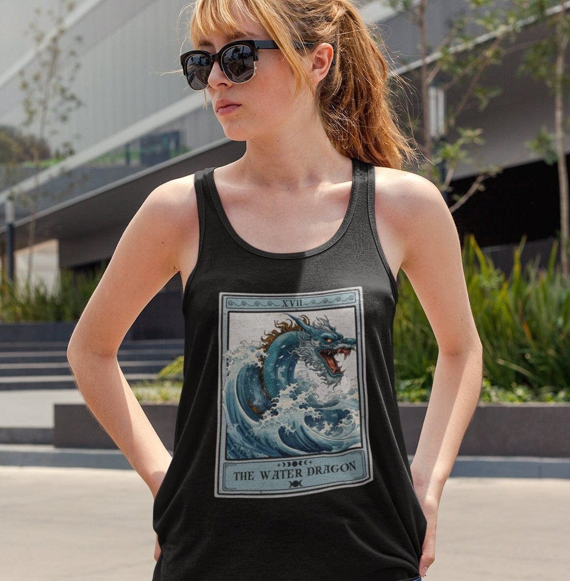 The Water Dragon Tarot Card Tank Top, Chinese Zodiac Racerback