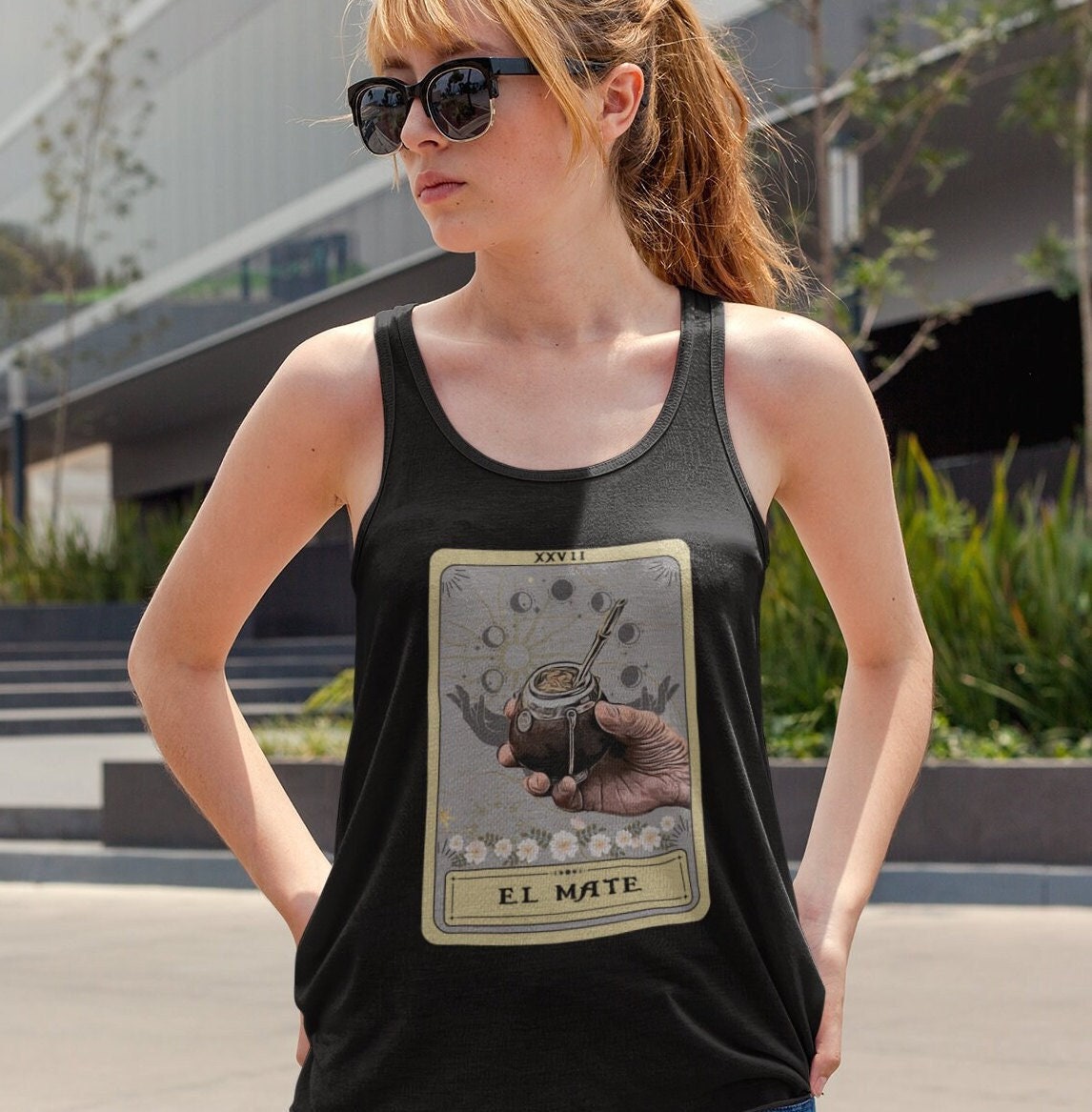 El Mate Tarot Card Tank Top, Yerba Mate