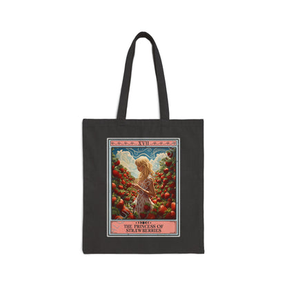 The Princess of Strawberries Fruit Tote Bag 15" x 16"