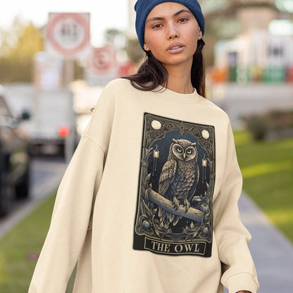 The Owl Tarot Card Sweatshirt, Bird Lover