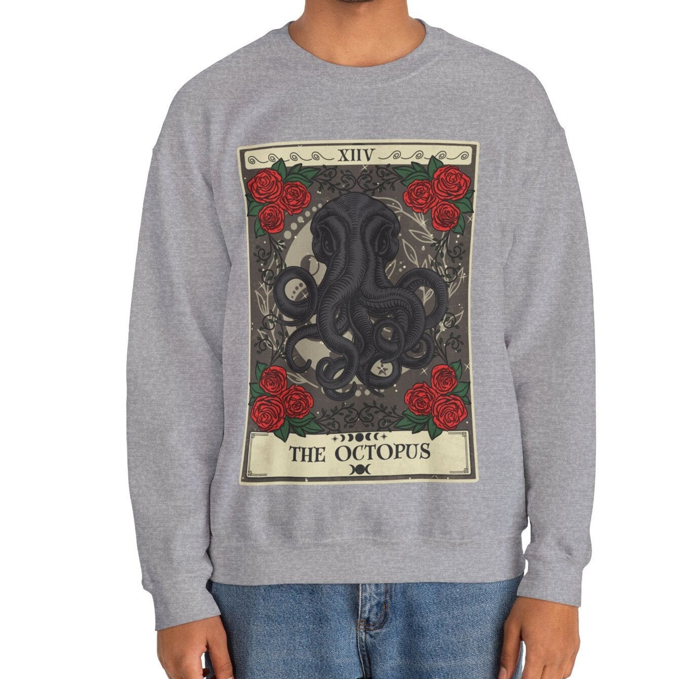 The Octopus Tarot Card Sweatshirt, Ocean Animal