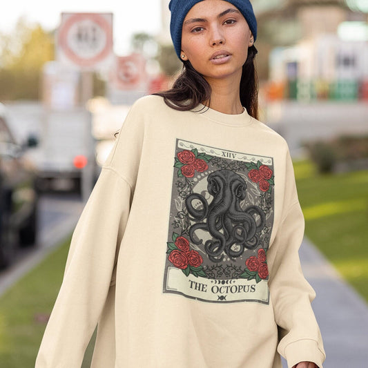 The Octopus Tarot Card Sweatshirt, Ocean Animal