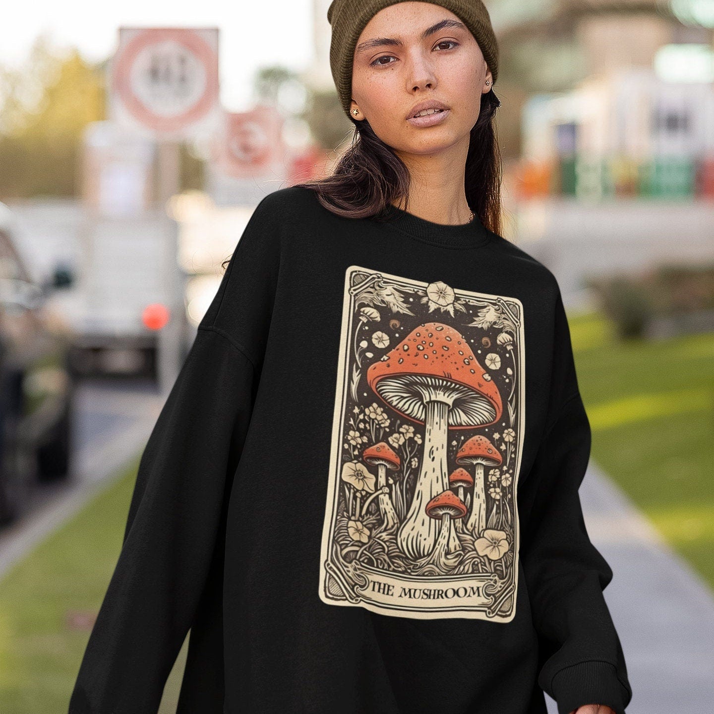 The Mushroom Tarot Card Sweatshirt