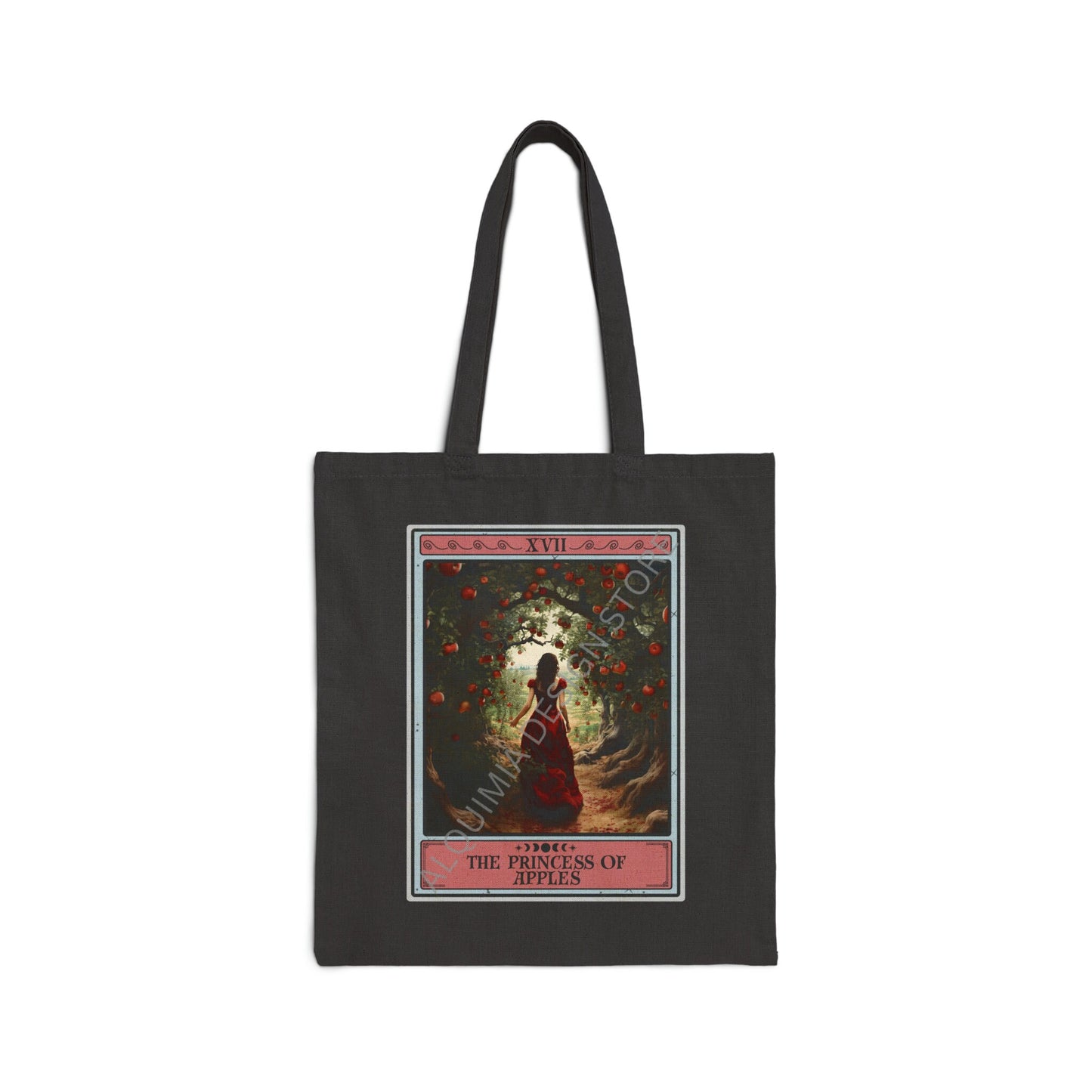 The Princess of Apples Tarot Card Tote Bag 15" x 16"