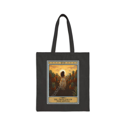 The Princess of Pineapples Tarot Card, Fruit Tote Bag 15" x 16"