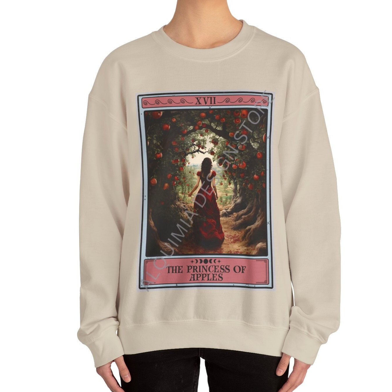 The Princess of Apples Tarot Card Sweatshirt