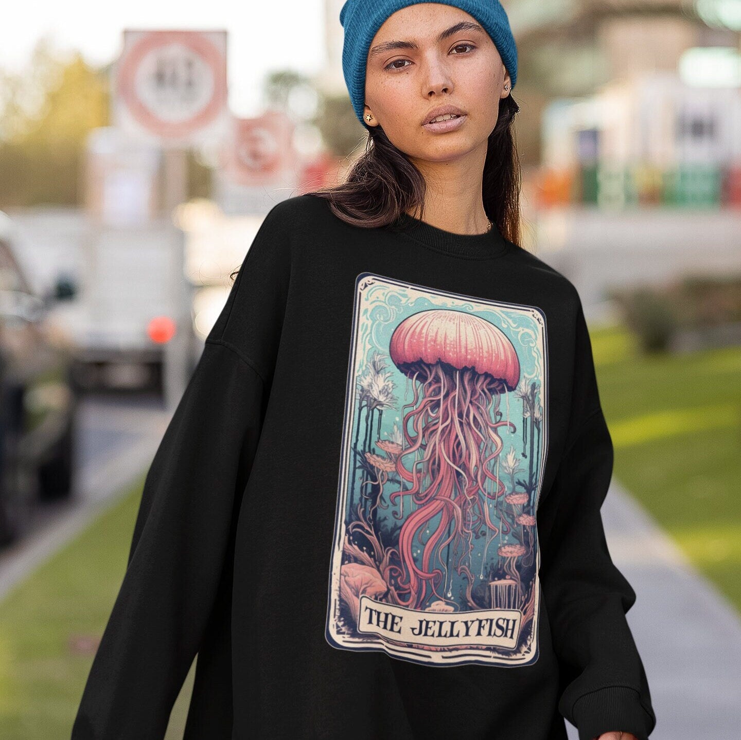 The Jellyfish Tarot Card Sweatshirt, Ocean Animal