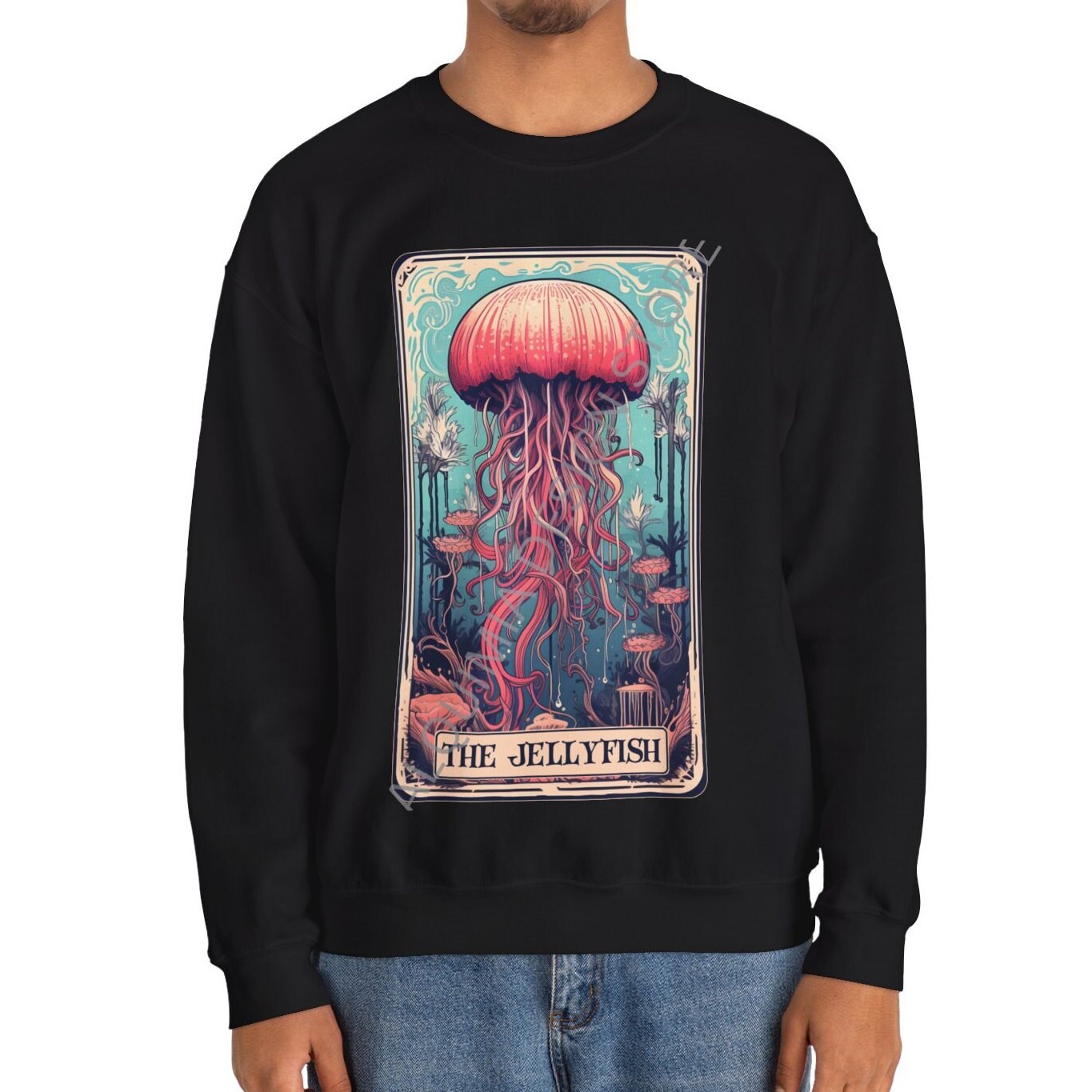 The Jellyfish Tarot Card Sweatshirt, Ocean Animal