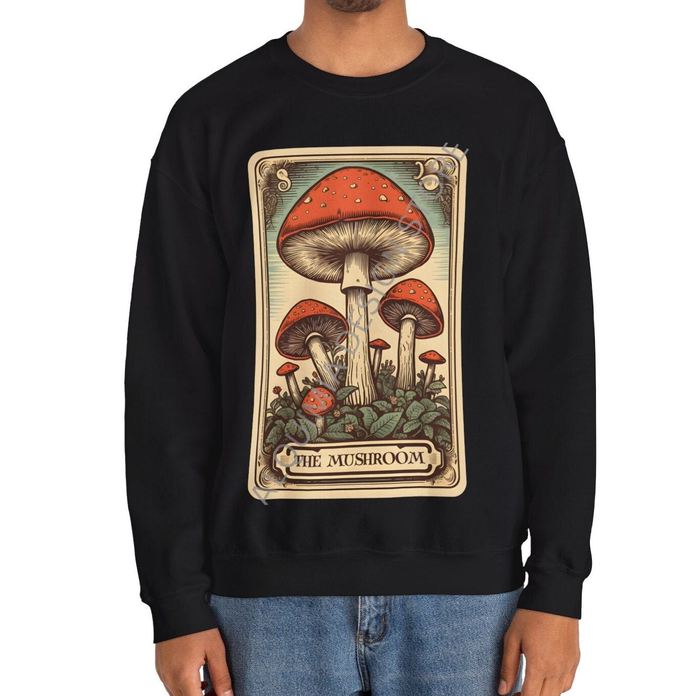 The Mushroom Tarot Card Sweatshirt, Fungi