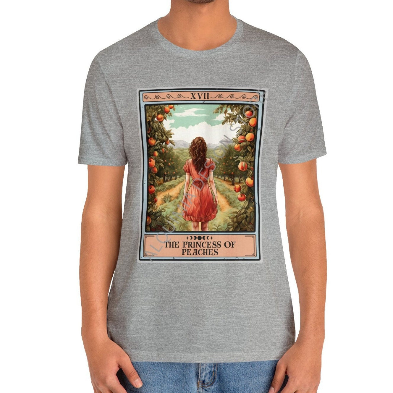The Princess of Peaches Tarot Card Shirt, Peach Lover