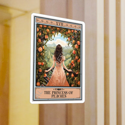 The Princess of Peaches Tarot Card Sticker,  3" x 4"