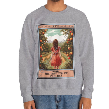 The Princess of Peaches Tarot Card Sweatshirt, Peach Lover