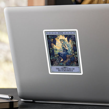 The Princess of Blueberries Tarot Card Sticker, 3" x 4"
