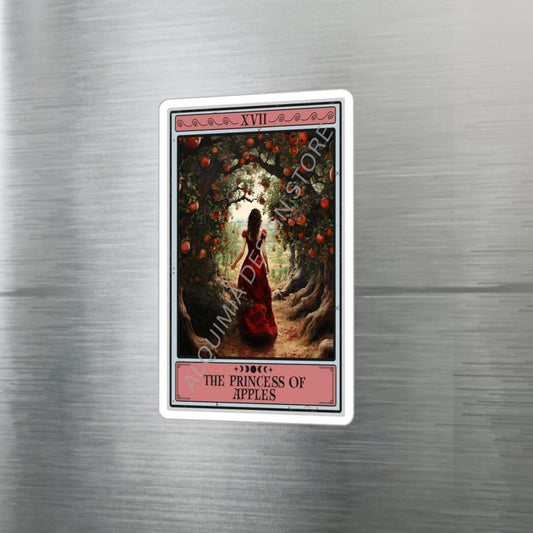 The Princess of Apples Tarot Card Sticker, 3" x 4"
