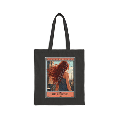 The Redhead Tarot Card Tote Bag, Red Hair 15" x 16"