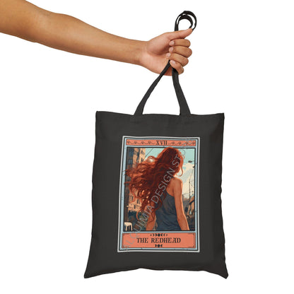 The Redhead Tarot Card Tote Bag, Red Hair 15" x 16"