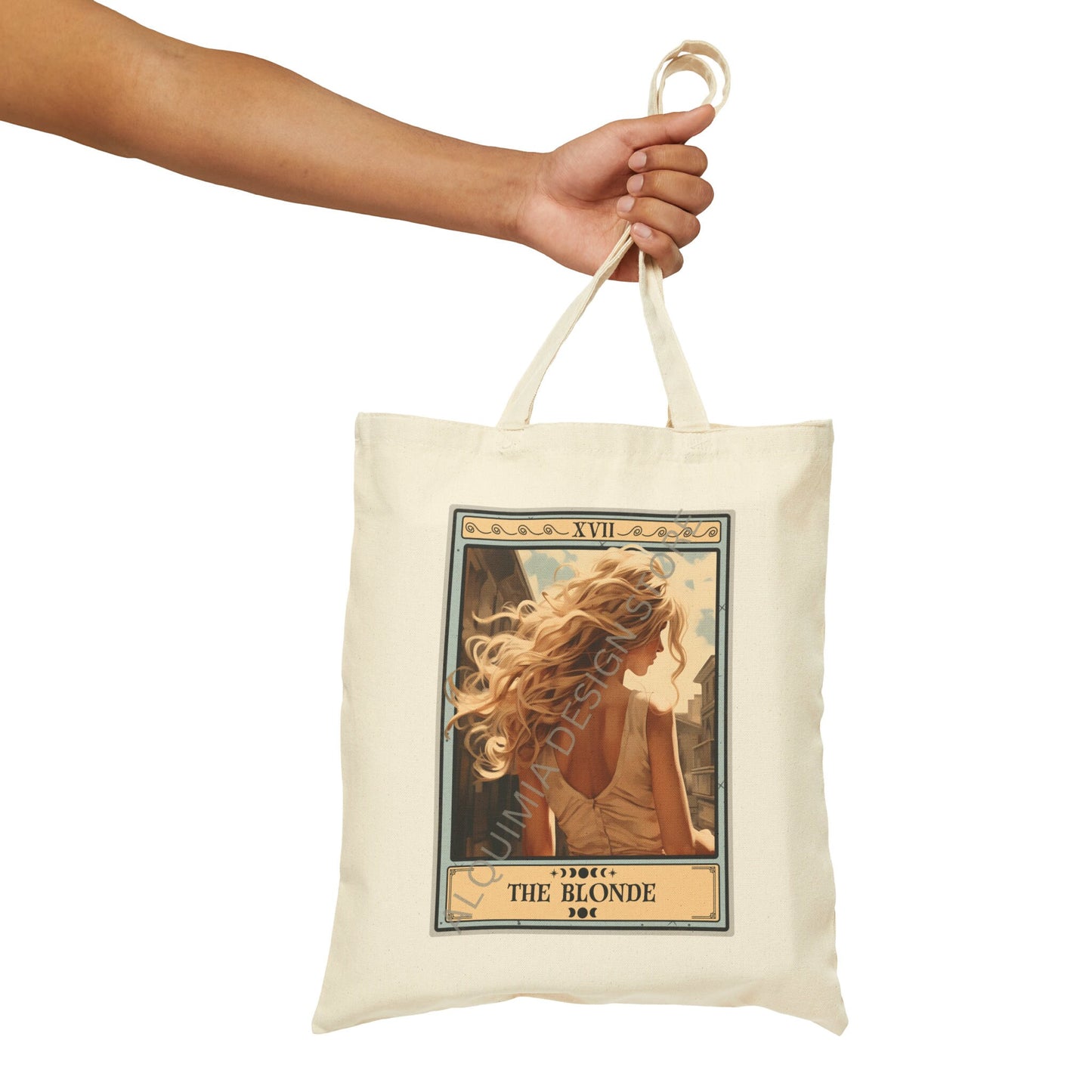 The Blonde Tarot Card Tote Bag, 15" x 16"