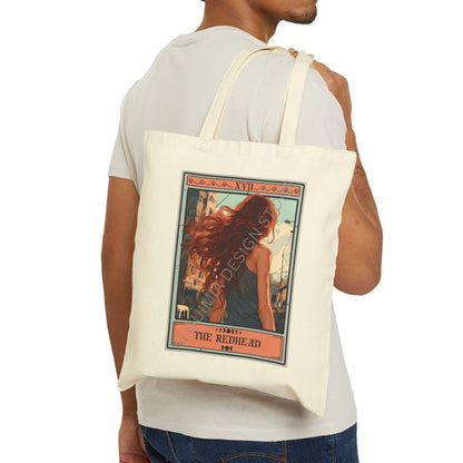 The Redhead Tarot Card Tote Bag, Red Hair 15" x 16"