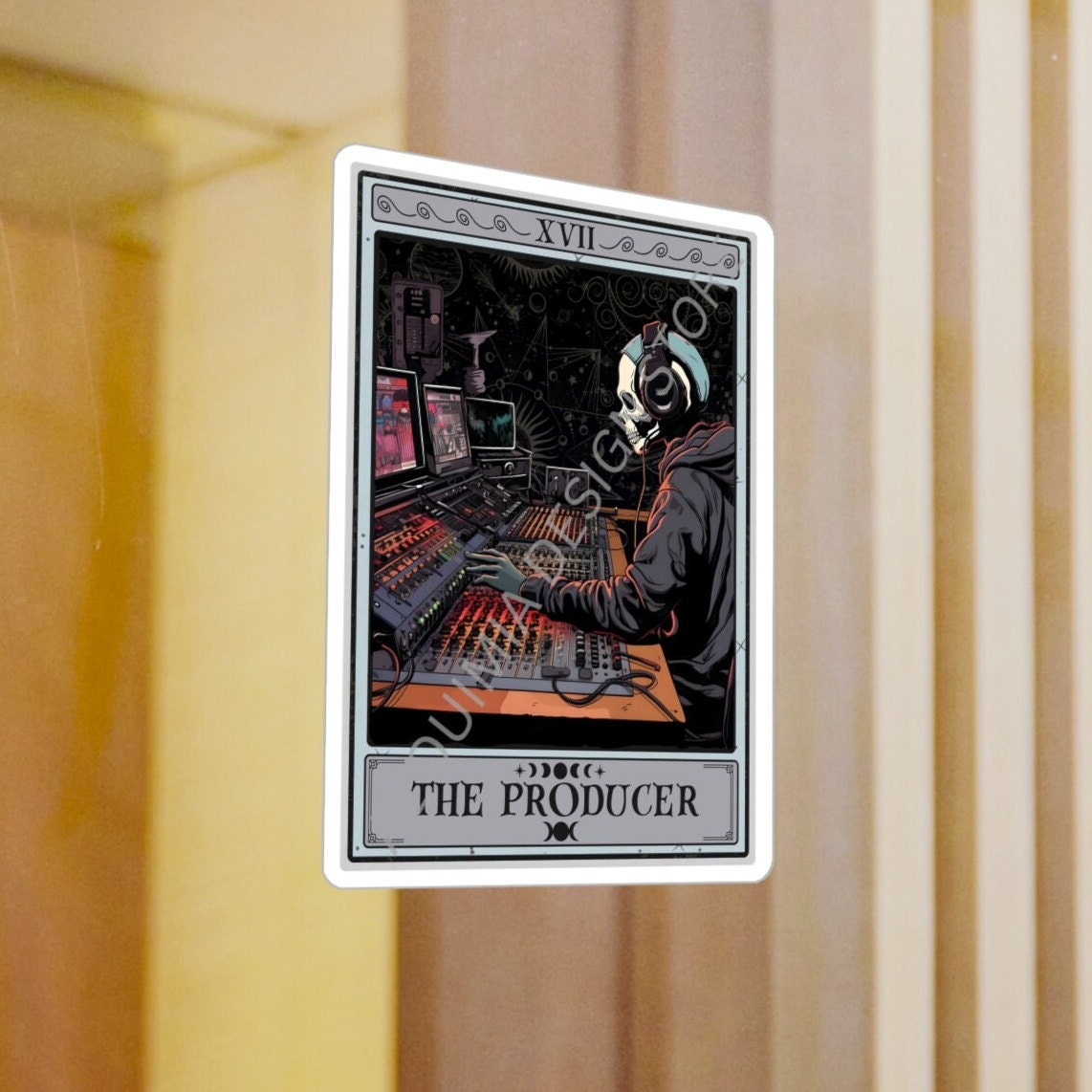 The Producer Tarot Card Sticker,  3" x 4"