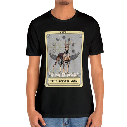 The Doberman Dog Tarot Card Shirt, Red Doberman