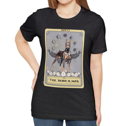 The Doberman Dog Tarot Card Shirt, Red Doberman