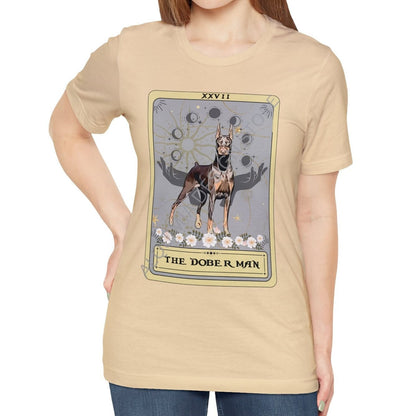 The Doberman Dog Tarot Card Shirt, Red Doberman