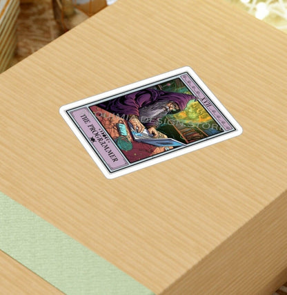 The Programmer Tarot Card Sticker 3" x 4"
