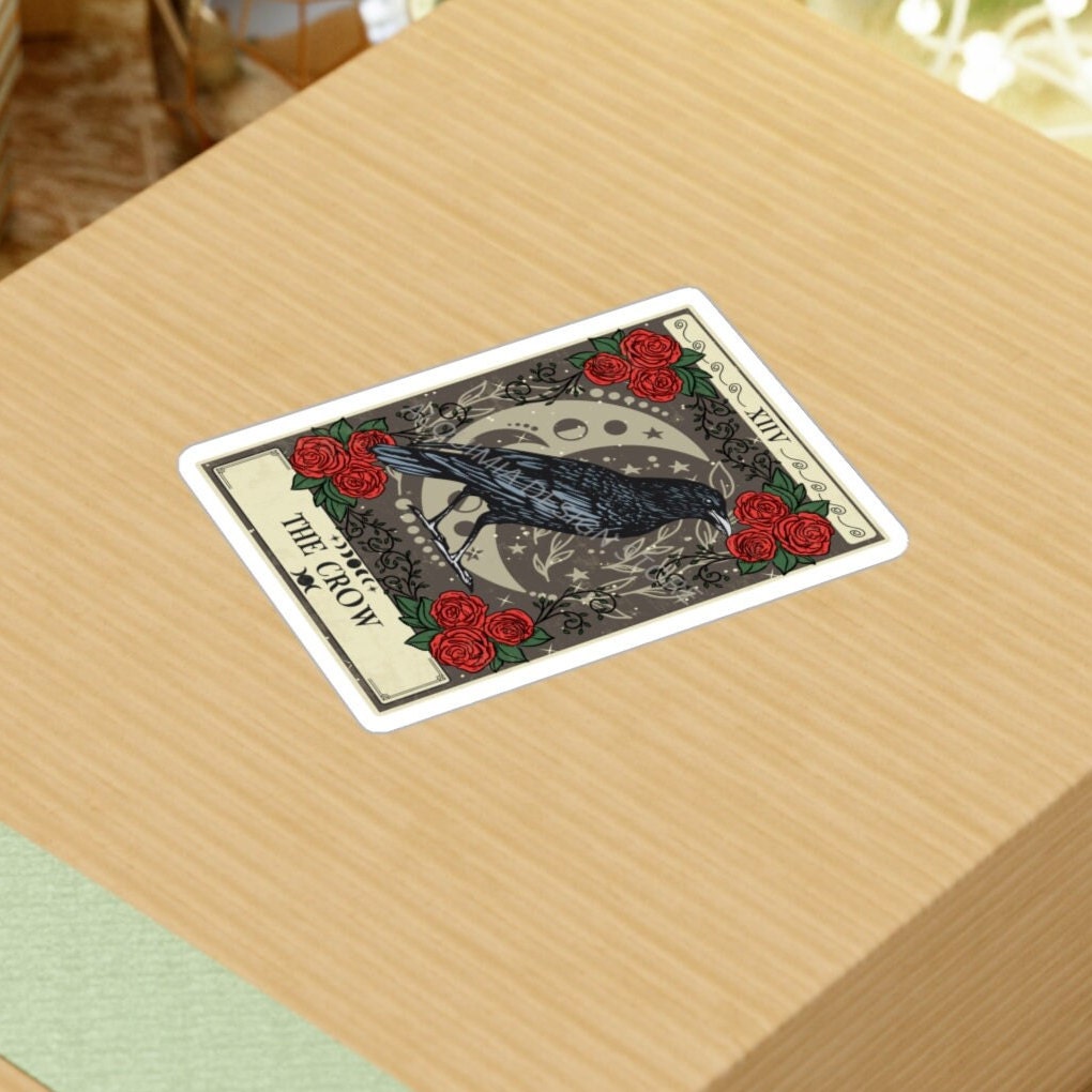The Crow Tarot Card Sticker 3" x 4"