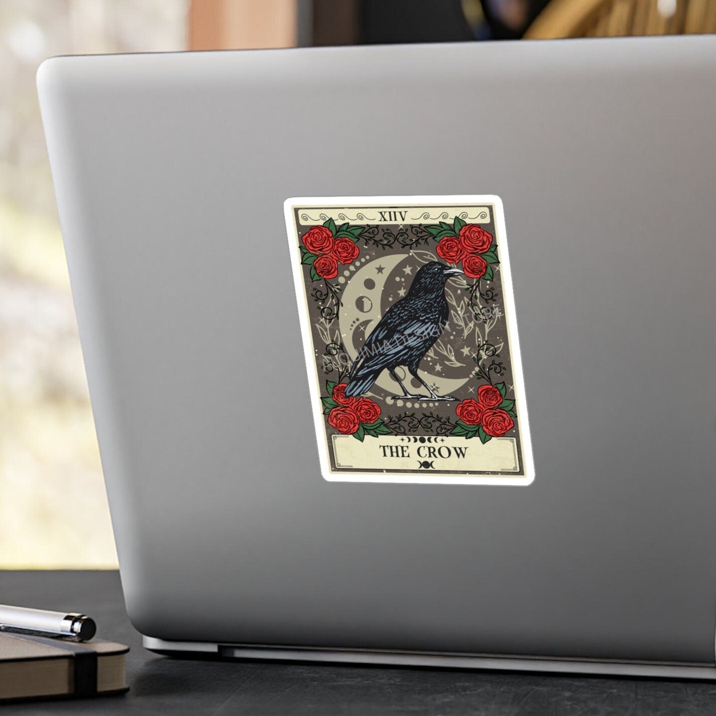 The Crow Tarot Card Sticker 3" x 4"