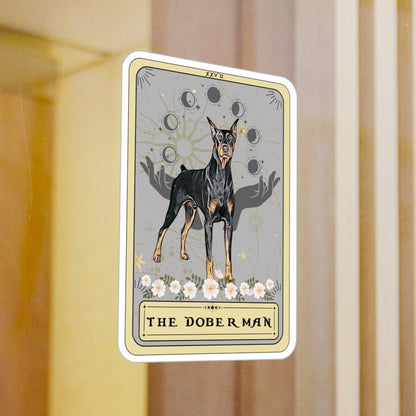 The Doberman Tarot Card Sticker 3" x 4" Dog