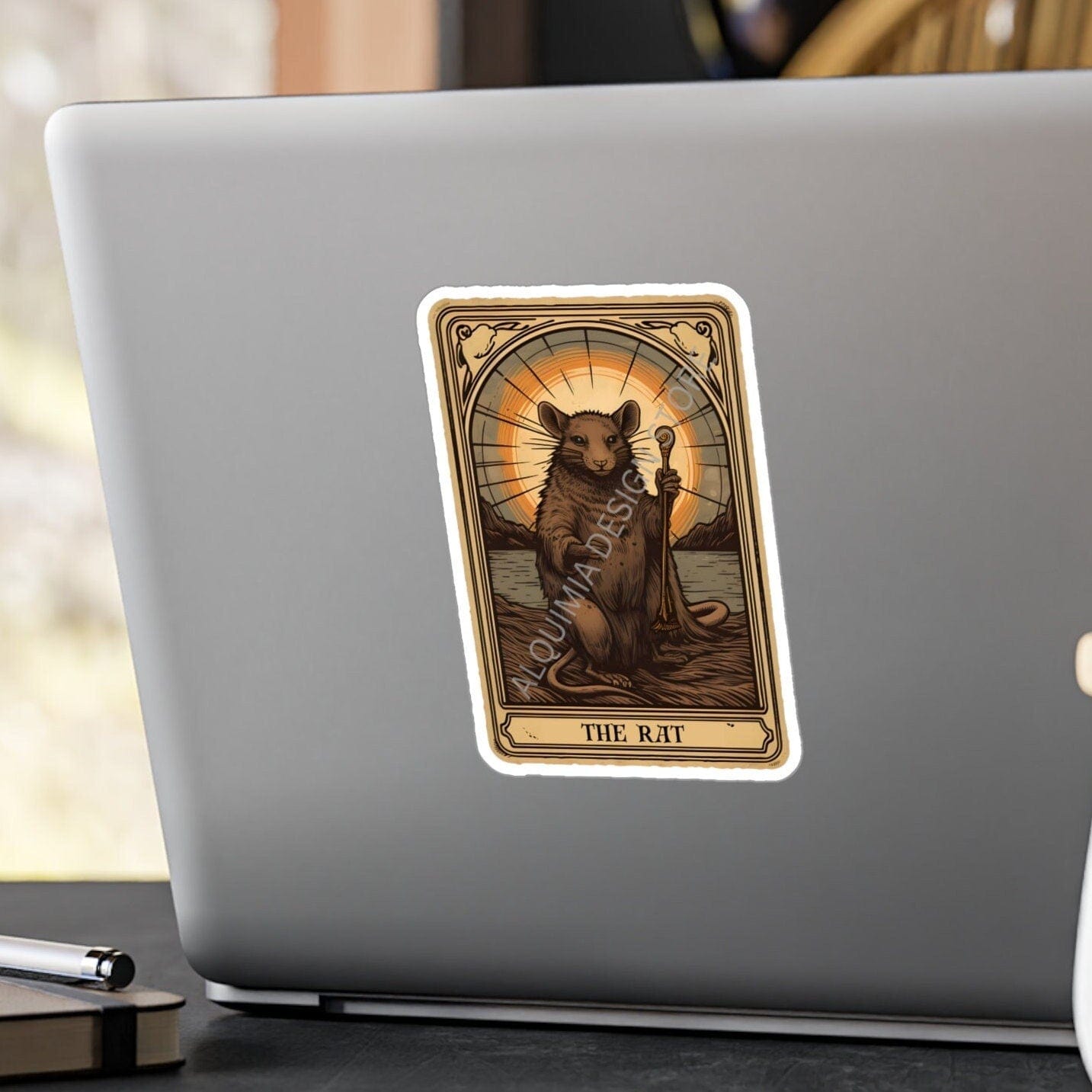 The Rat Tarot Card Sticker 3" x 4"