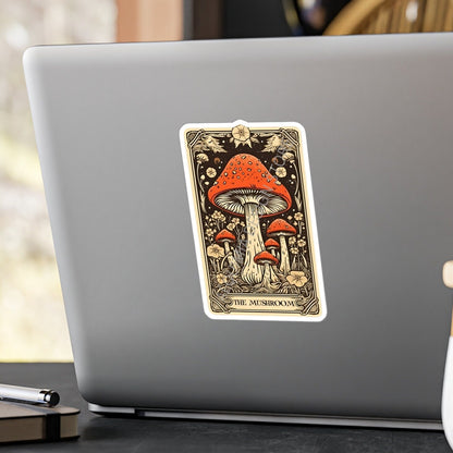 The Mushroom Tarot Card Sticker 3" x 4" Mycology