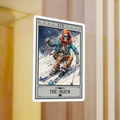 The Skier Tarot Card Sticker 3" x 4"