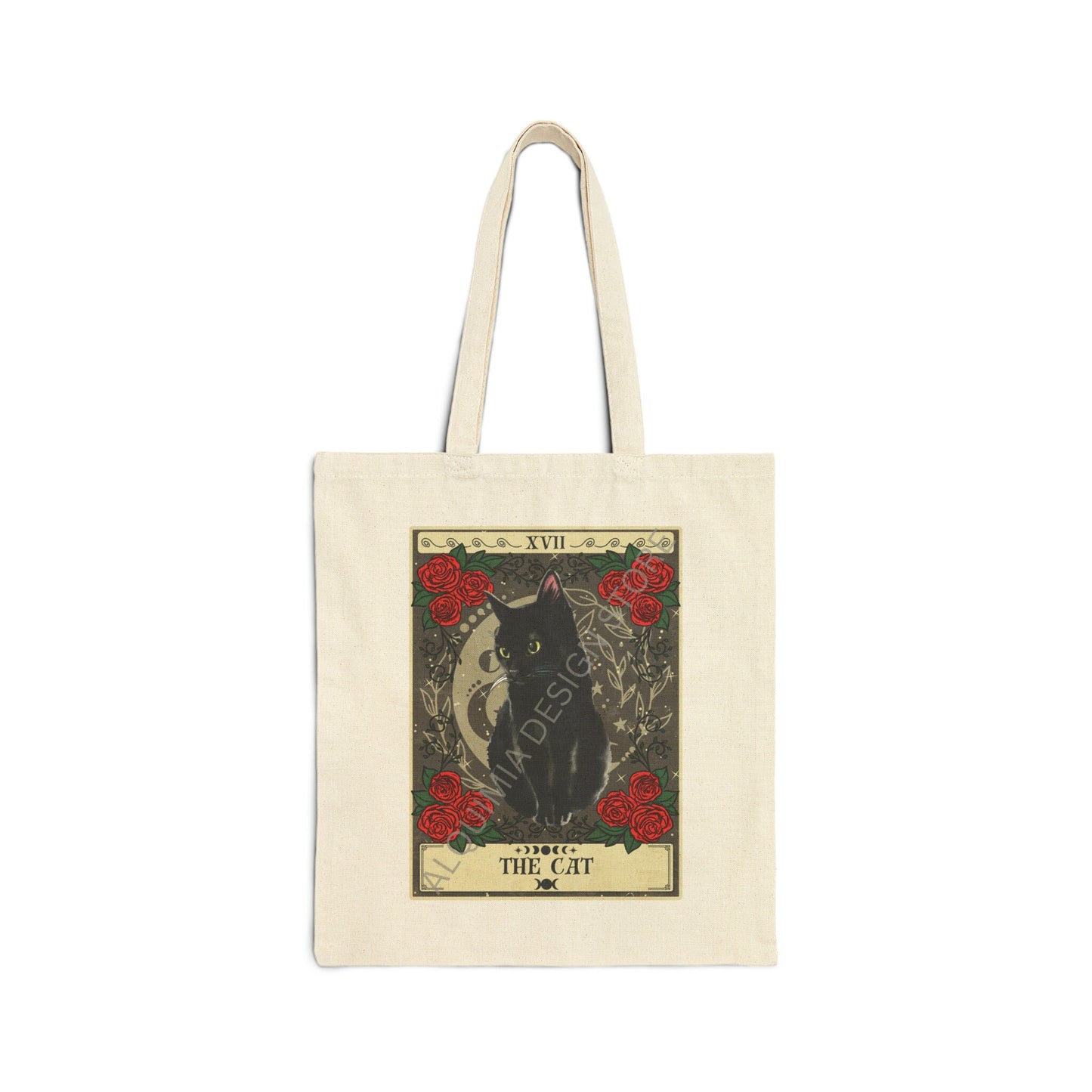 The Cat Tarot Card Tote Bag 15" x 16"