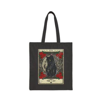 The Cat Tarot Card Tote Bag 15" x 16"