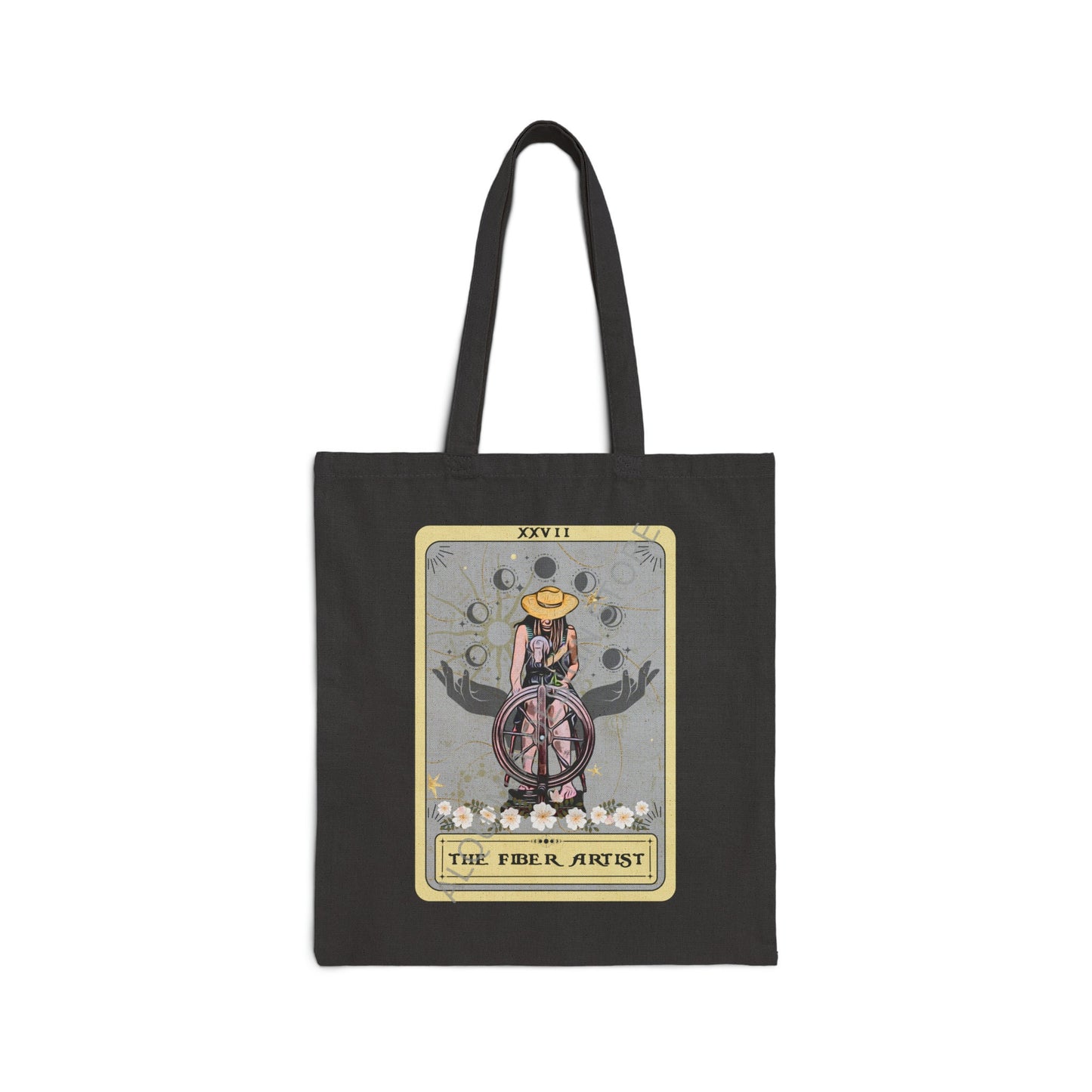 The Fiber Artist Tarot Card Tote Bag Yarn  15" x 16"