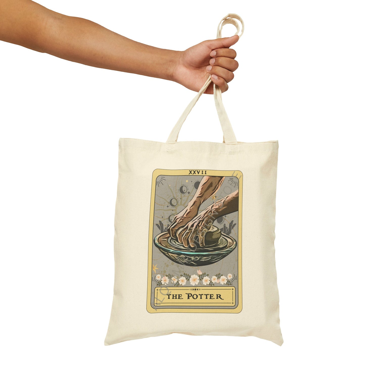 The Potter Tarot Card Tote Bag Pottery Maker 15" x 16"