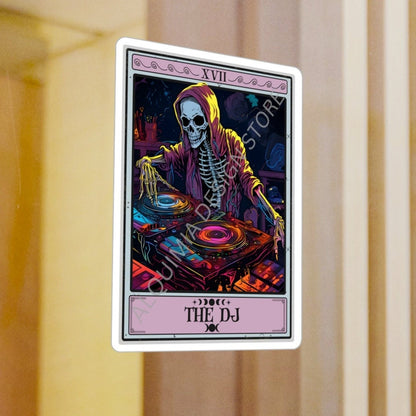 The DJ Tarot Card Sticker 3" x 4"