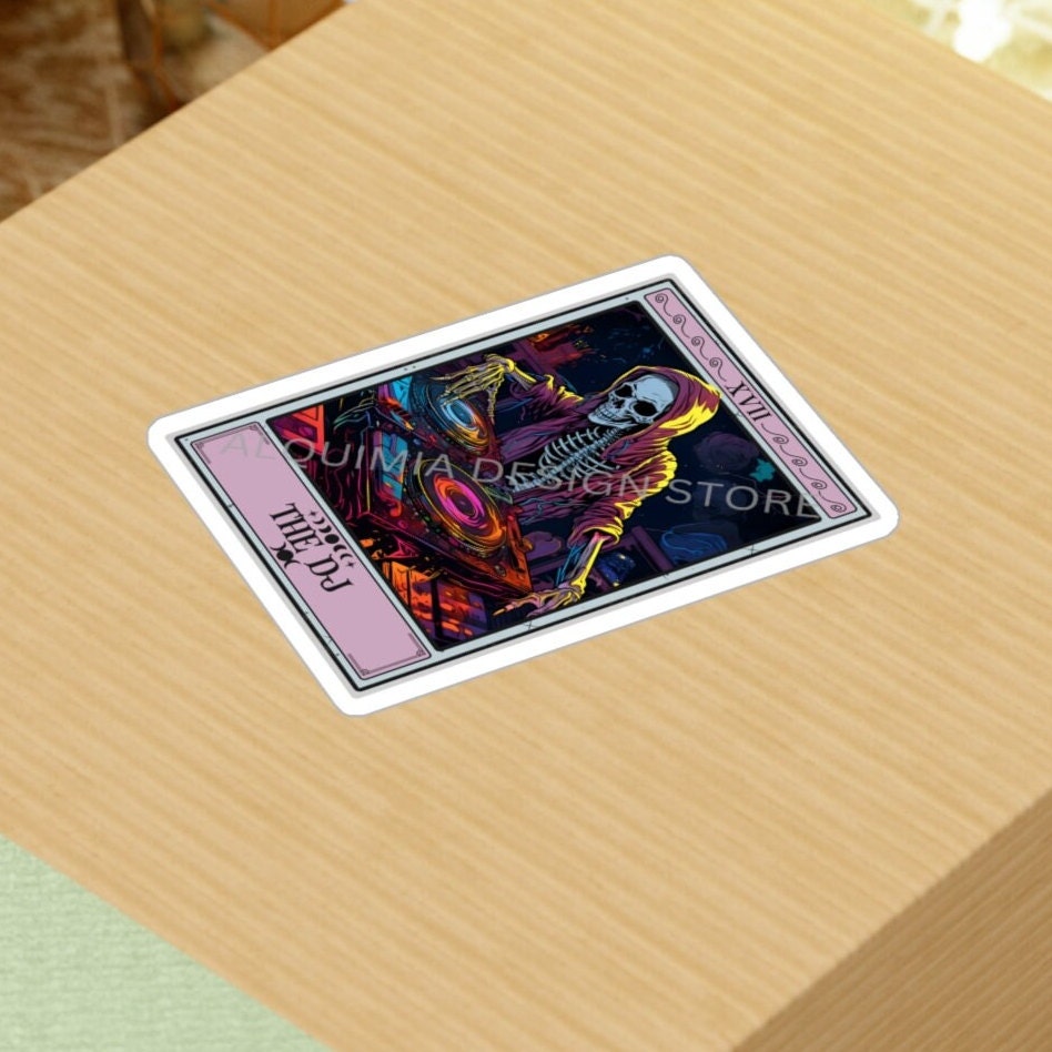 The DJ Tarot Card Sticker 3" x 4"