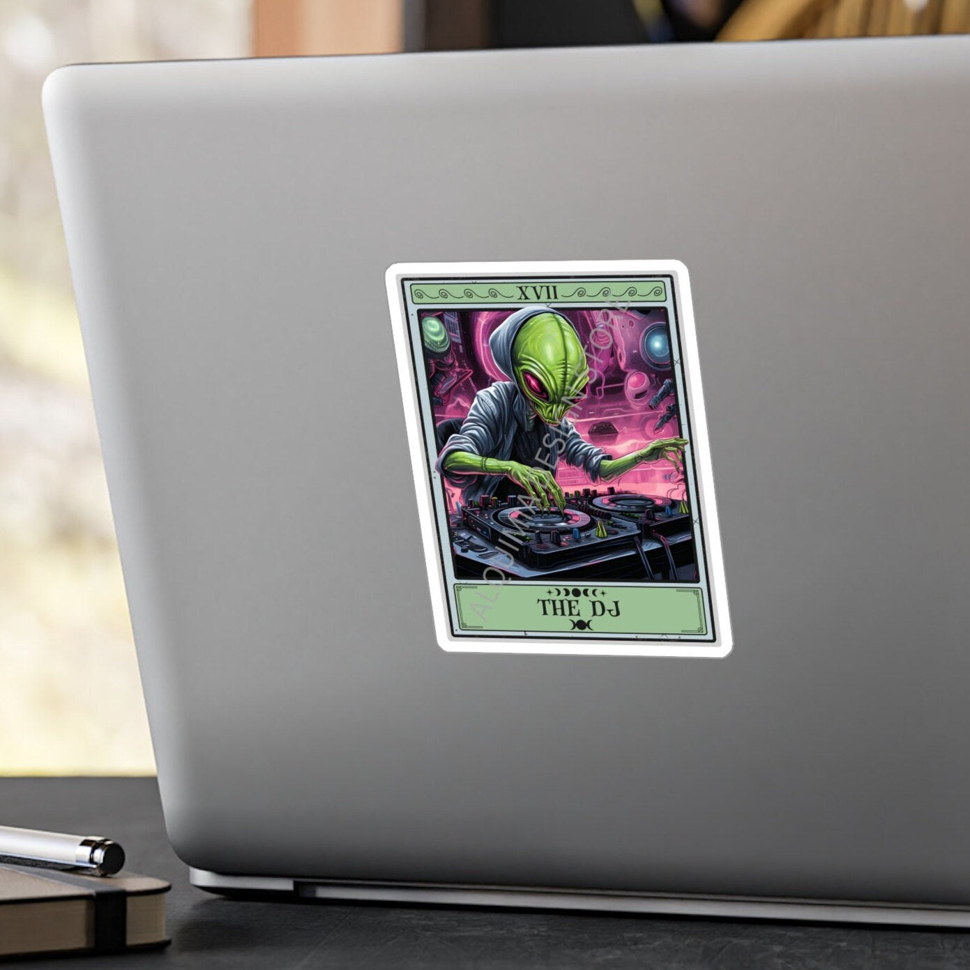 The DJ Tarot Card Sticker 3" x 4"