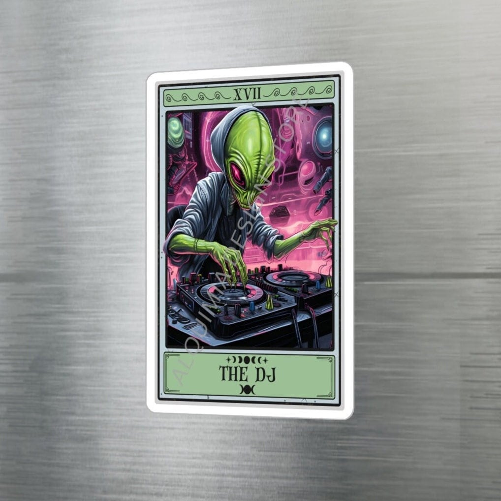 The DJ Tarot Card Sticker 3" x 4"
