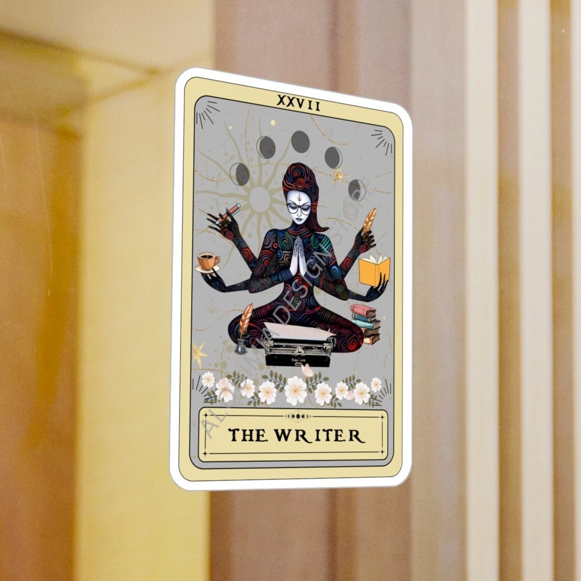 The Writer Tarot Card Sticker 3" x 4"