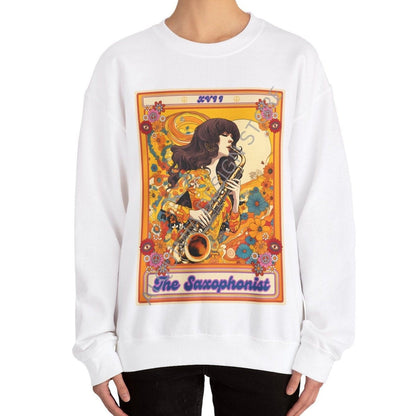 The Saxophonist Tarot Card Sweatshirt, Saxophone Player