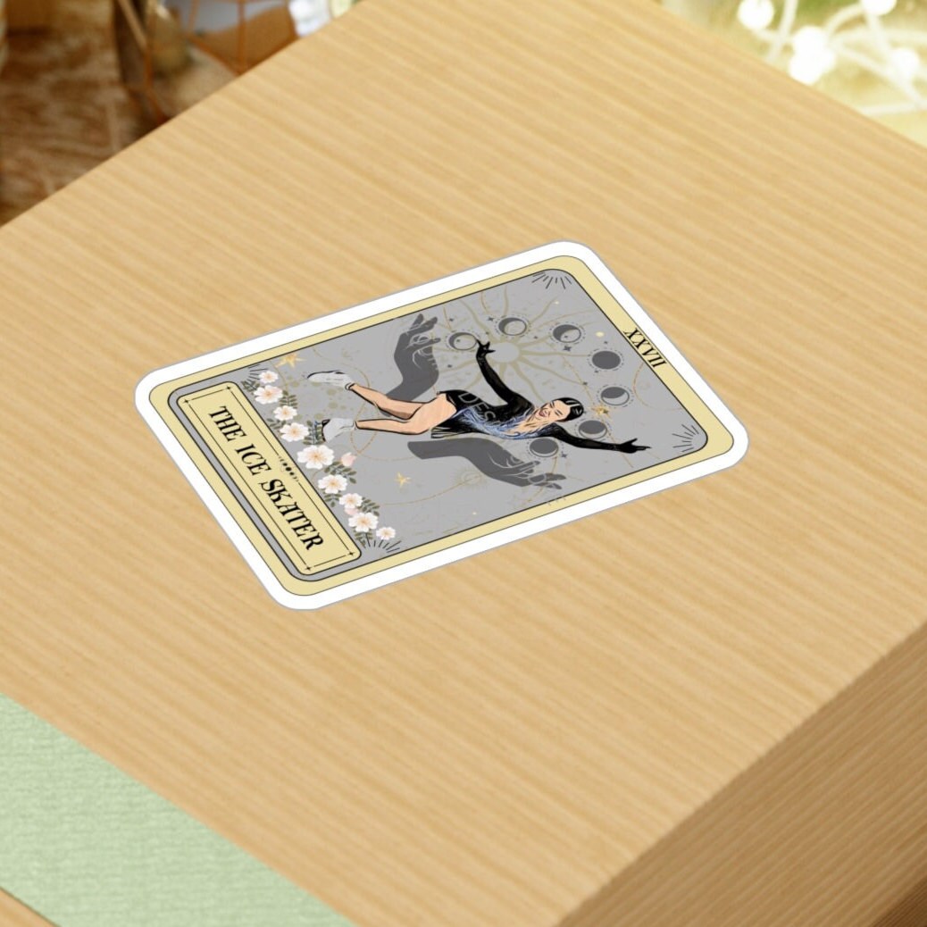 The Ice Skater Tarot Card Sticker 3" x 4"