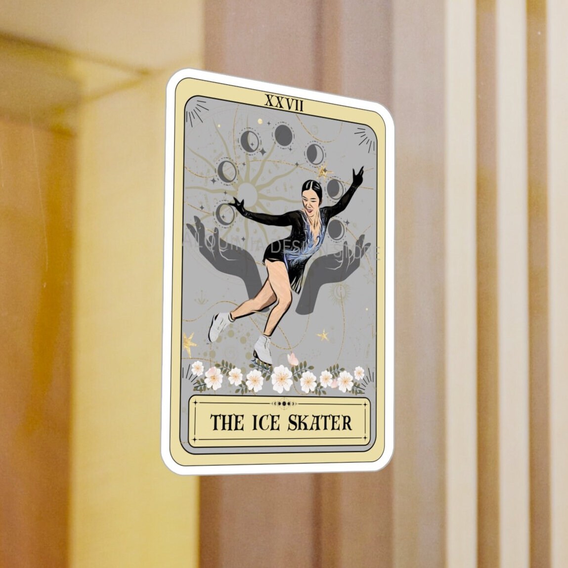 The Ice Skater Tarot Card Sticker 3" x 4"