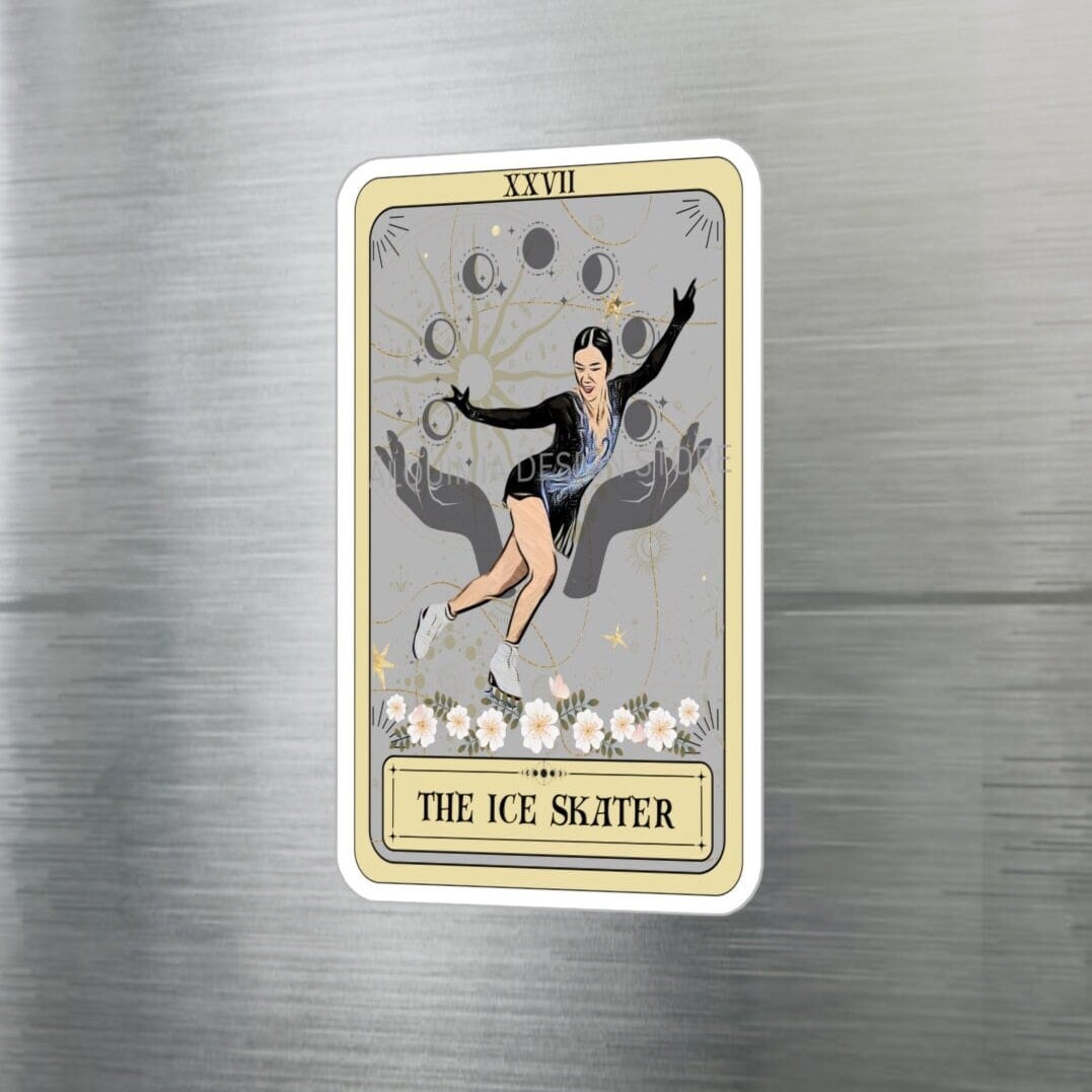 The Ice Skater Tarot Card Sticker 3" x 4"
