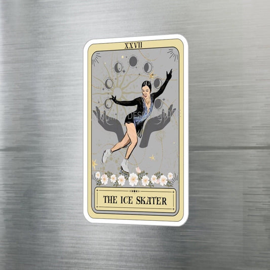 The Ice Skater Tarot Card Sticker 3" x 4"