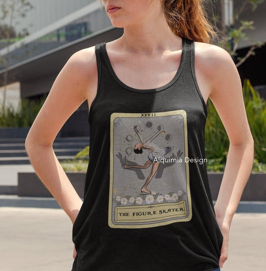 The Figure Skater Tarot Card Tank Top, Ice Skating