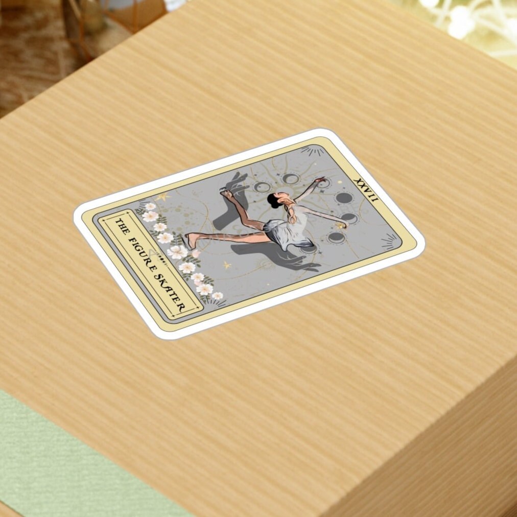 The Figure Skater Tarot Card Sticker 3" x 4"
